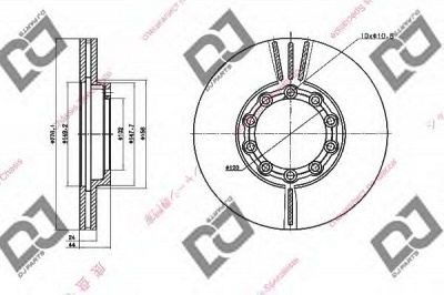 DJ PARTS bd1499 -  Тормозной диск